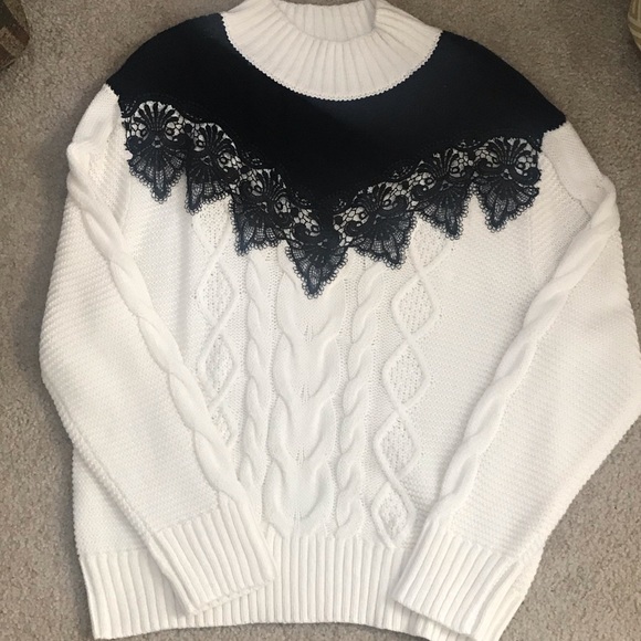 Fashion to Figure Sweaters - 🆕 Listing - Fashion to Figure Cable Lace Sweater